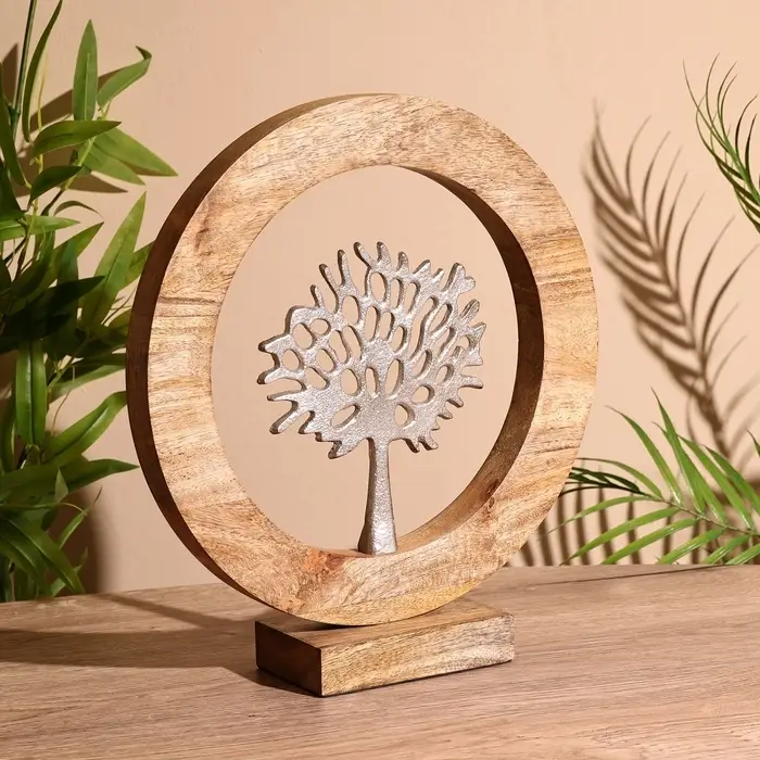 Сувенир интерьерный в деревянном кольце &laquo;Древо&raquo;, 30&times;8&times;33 см