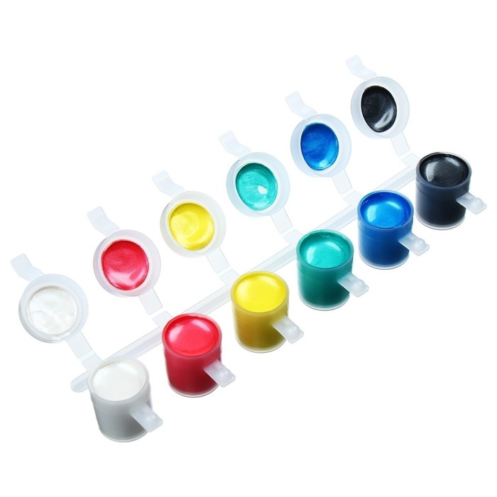 Краска акриловая, набор 6 цветов х 5 мл, WizzArt Kid, Pearl, ПЕРЛАМУТРОВЫЕ (повышенное содержание пигмента), морозостойкие Краска акриловая, набор 6 цветов х 5 мл, WizzArt Kid, Pearl, ПЕРЛАМУТРОВЫЕ (повышенное содержание пигмента), морозостойкие