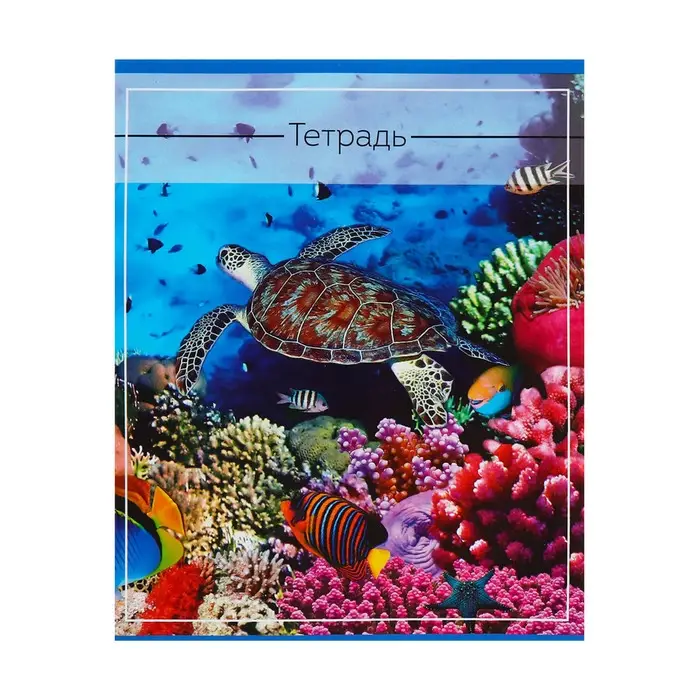 Тетрадь 36 листов в клетку &laquo;Океан&raquo;, обложка мелованная бумага, серые листы, 5 шт.