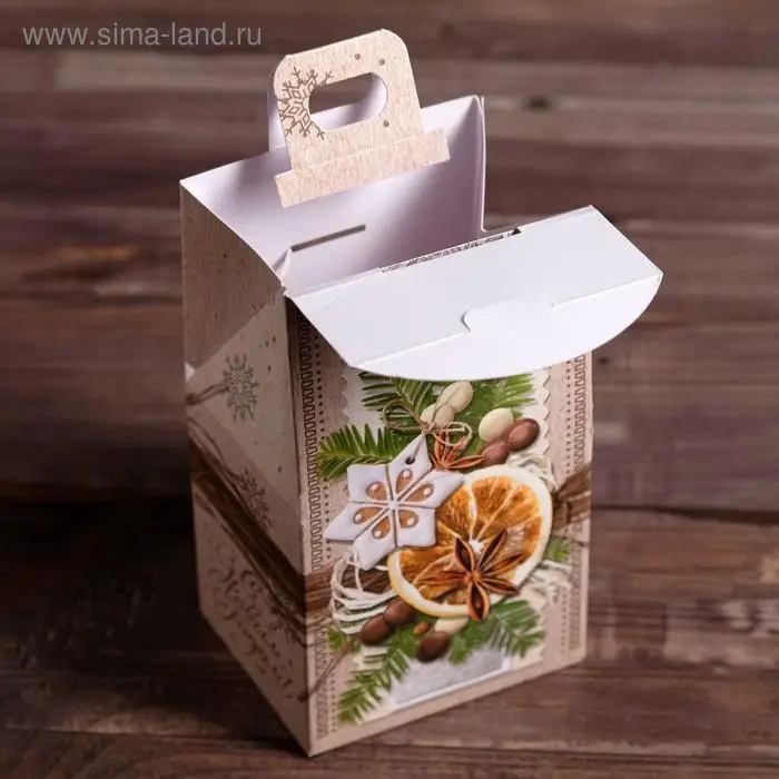 Подарочная коробка «Новогодний декупаж», 9.1×7×15.7 см Подарочная коробка «Новогодний декупаж», 9.1×7×15.7 см