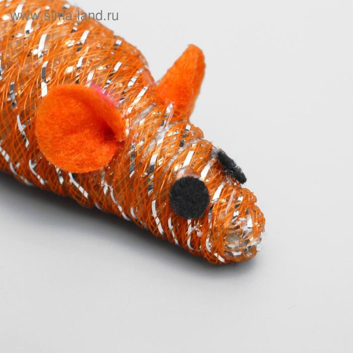 Мышь  Мышь "Праздничная с перьями", 7 см, микс цветов