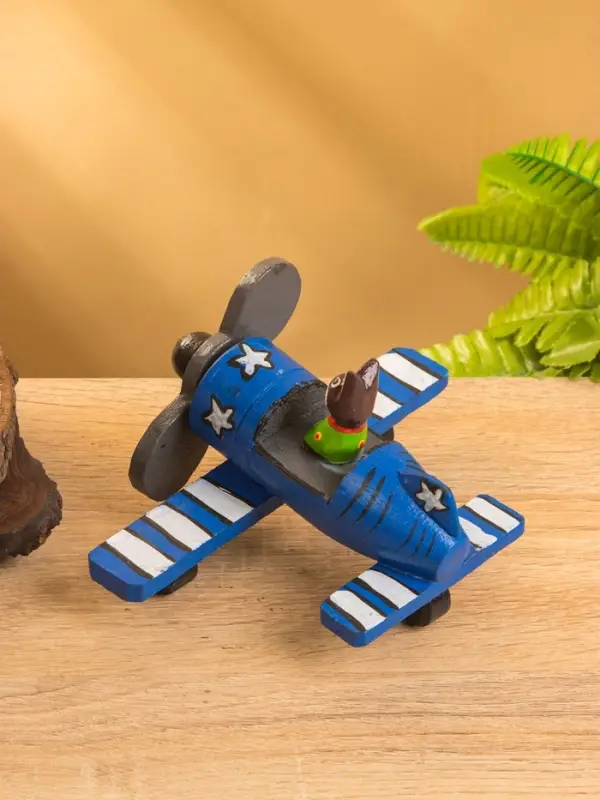 Сувенир интерьерный Сувенир интерьерный "Котик на самолёте" 15х13х8 см, дерево