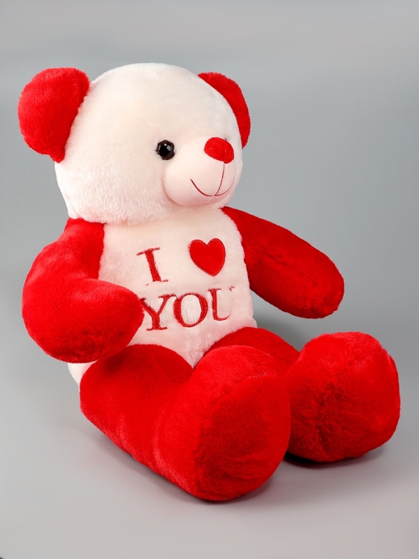 Мягкая игрушка «Медведь. Я люблю тебя», 75 см, цвет красный