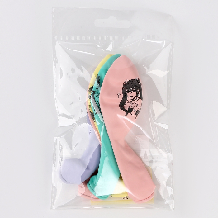 Шар латексный 14" &laquo;Аниме&raquo;, набор 5 шт.