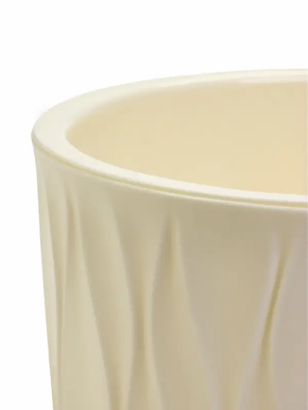 Кашпо со вставкой 2,3 л d15,7 см h15,2см  Кашпо со вставкой 2,3 л d15,7 см h15,2см "Desert" пластик белый