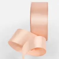 Лента атласная TEIRA, двухсторонняя, 38 мм, 25&plusmn;1 м, бежевая №0714