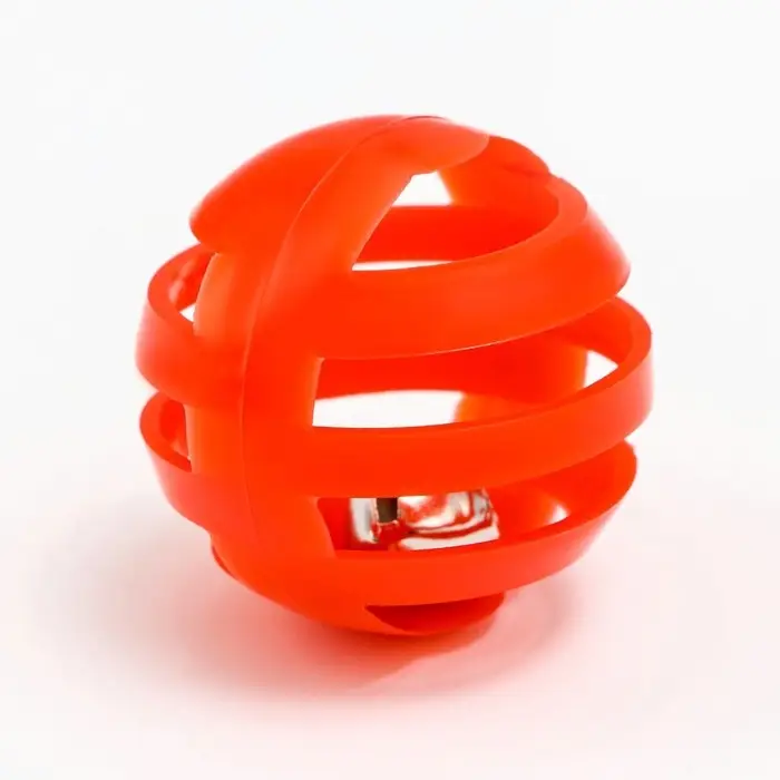 Шарик для кошек с бубенчиком Шарик для кошек с бубенчиком "Футбол", 3,8 см, фасовка 60 шт, микс цветов