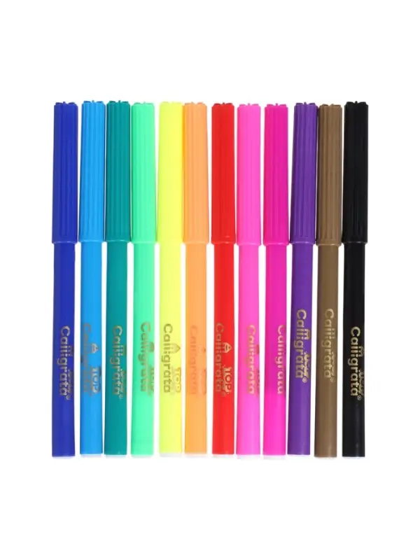 Фломастеры 12 цветов TOP Calligrata, в блистере