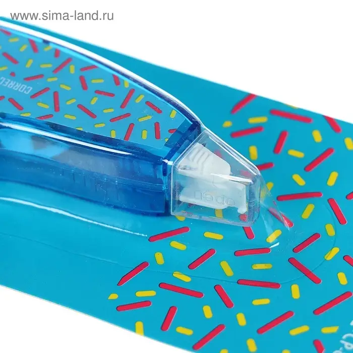 Корректор-лента 3 м &times; 5 мм, с рисунком, блистер, европодвес, корпус МИКС
