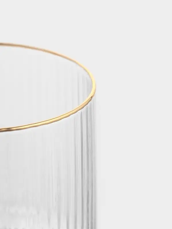 Набор стаканов Magistro &laquo;Орион&raquo;, 320 мл, 10&times;7.8 см, 6 шт., с золотой отводкой, стекло, прозрачный