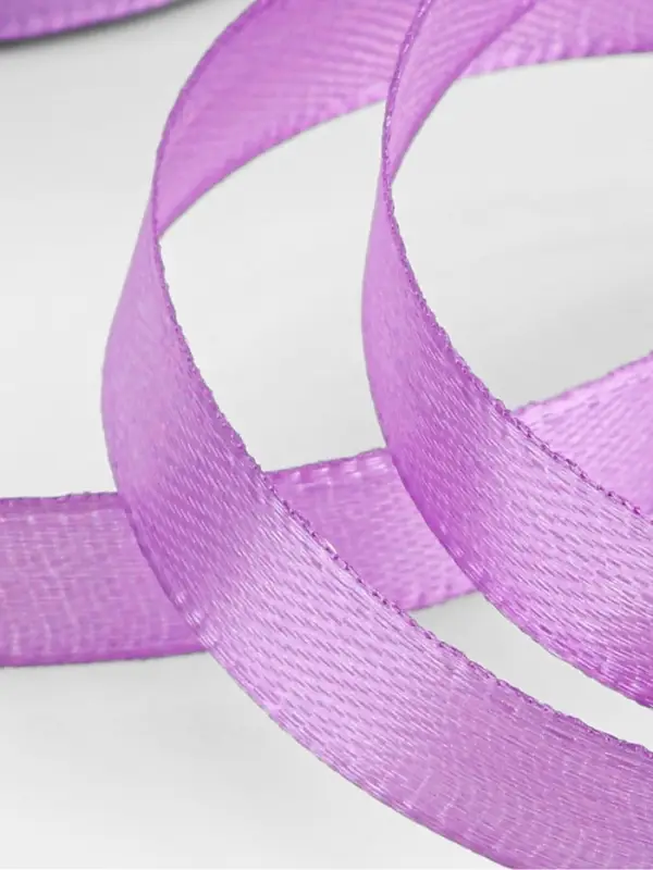 Лента атласная, 10 мм, 23&plusmn;1 м, светло-сиреневая №45