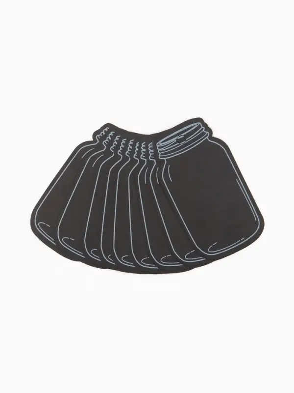 Меловой ценник-бирка «Банка» набор 10 шт., на верёвке, 9×5 см, цвет чёрный