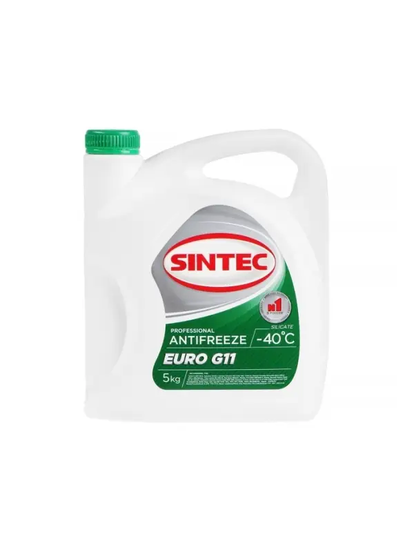 Антифриз Sintec Euro, зелёный, G-11, 5 кг, -40&deg;C
