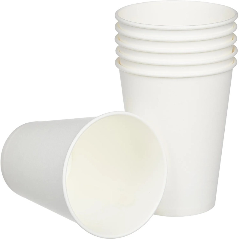 Стакан одноразовый бум. 1-сл d-90мм 350мл, белый, Комус 50шт/уп