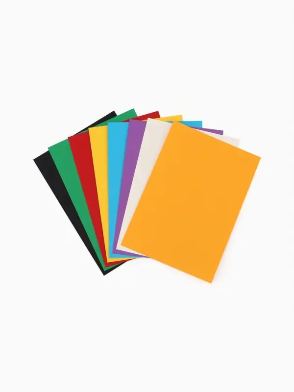 Цветной картон с блёстками, А4, 8 листов, 8 цветов, немелованный, двусторонний, в папке, 250 г/м&sup2;, &laquo;Коты аристократы&raquo;