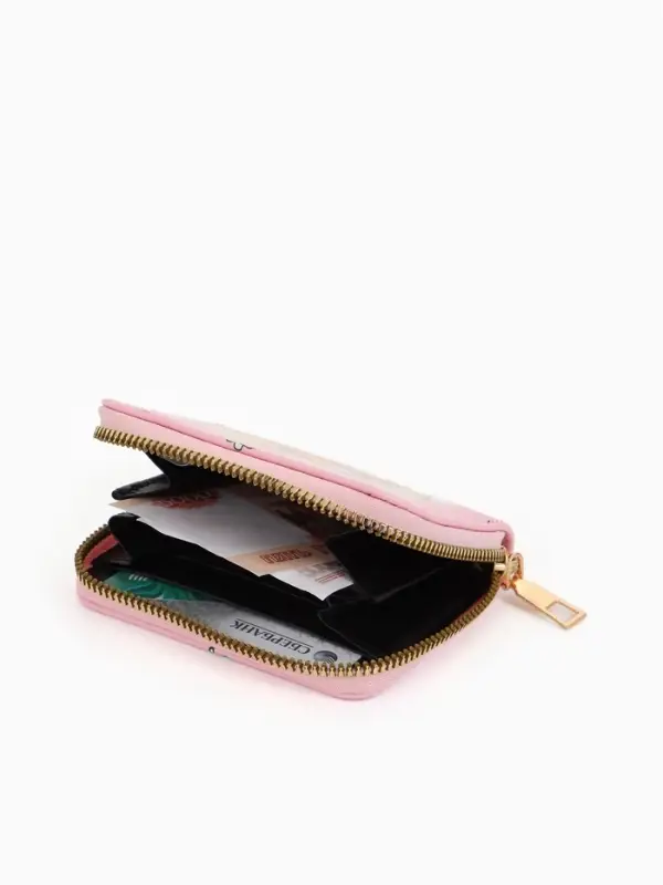 Кошелек дет 07-01-01 Июнь2542 собака, 8,52,510,5 см, 2 отд+отд/молн, д/карт, розовый