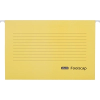 Папка подвесная Attache Foolscap, картон желтый, до 200л., 5шт/уп