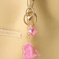 Брелок для ключей &laquo;Дельфинчик с кристаллом&raquo;, пластик, 2.5&times;4&times;3.7 см