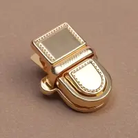 Застёжка для сумки, 2.5×3.1 см, цвет золотой