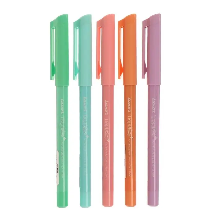 Ручка шариковая Luxor Liquiwrite, узел 0.7 мм, чернила синие, с антибактериальным грипом, МИКС Ручка шариковая Luxor Liquiwrite, узел 0.7 мм, чернила синие, с антибактериальным грипом, МИКС