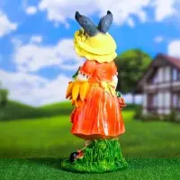Садовая фигура из полистоуна &laquo;Зайчиха с корзинкой&raquo;, 50&times;19&times;22 см