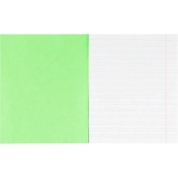 Тетрадь в зеленом офсете 12 л., косая линия уп. по 20 шт.,100% белизна