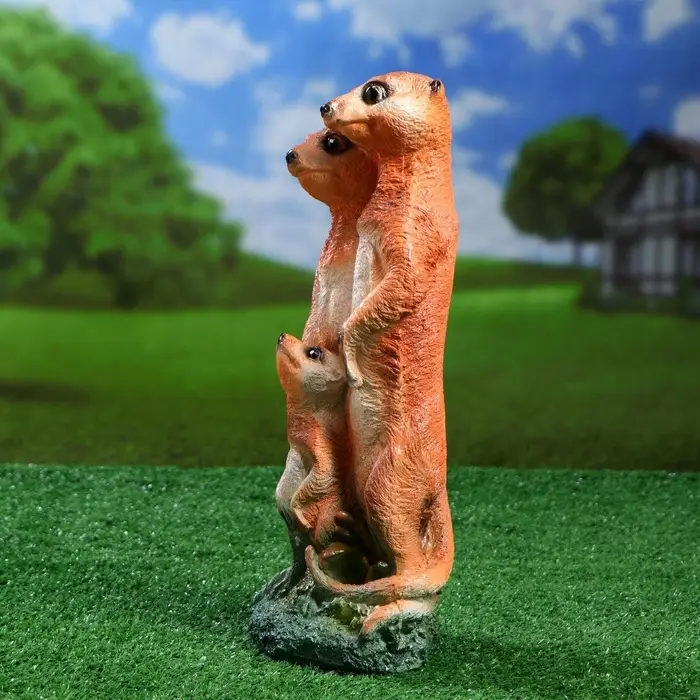 Садовая фигура из гипса &laquo;Семья сурикатов&raquo;, 35&times;11&times;9 см