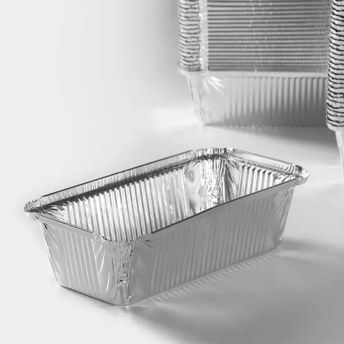 Форма для выпечки и запекания Доляна, 900 мл, 22×11×6.5 см, фольга, серебристая Форма для выпечки и запекания Доляна, 900 мл, 22×11×6.5 см, фольга, серебристая