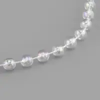 Бусы на нитях, с голографией, 8 мм, 9&plusmn;1 м, прозрачные