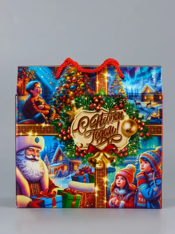 Коробка подарочная складная Коробка подарочная складная "Зимняя сказка" 23 х 10 х 22 см