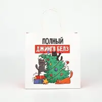 Пакеты подарочные новогодние &laquo;Новый год&raquo;, 22&times;22&times;11 см, 10 шт.