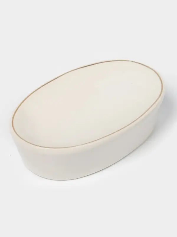 Набор аксессуаров для ванной комнаты Доляна &laquo;Золотая роскошь&raquo;, 4 предмета, дозатор 250 мл, мыльница, 2 стакана, белый