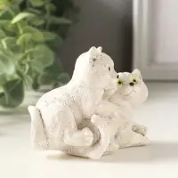 Фигурка гипс &laquo;Пара кошечек&raquo;, 9&times;7&times;5 см, серо-коричневый