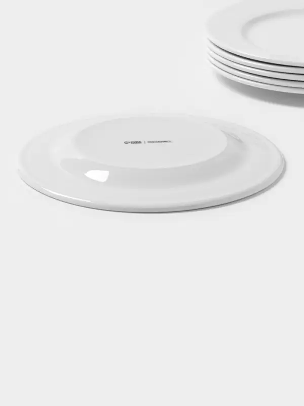 Тарелки Magistro Basic bistro, d=22 см, набор 6 шт., фарфор, белые