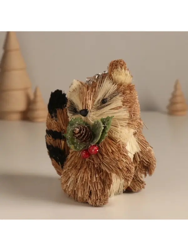 Фигурка новогодняя &laquo;Енотик с новогодними веточками&raquo;, 7&times;10&times;11 см