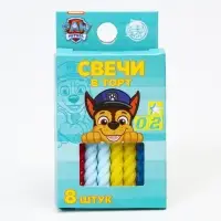 Набор свечей для торта "С Днем Рождения", 8 штук, Щенячий Патруль