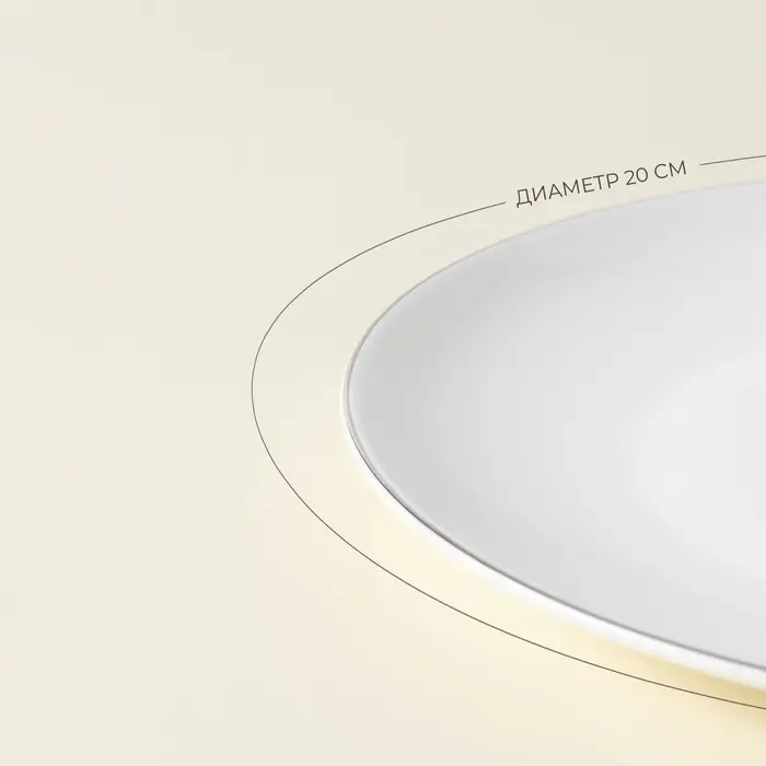 Тарелки SL Home &laquo;Каскарон&raquo;, d=20 см, набор 2 шт., костяной фарфор, белые