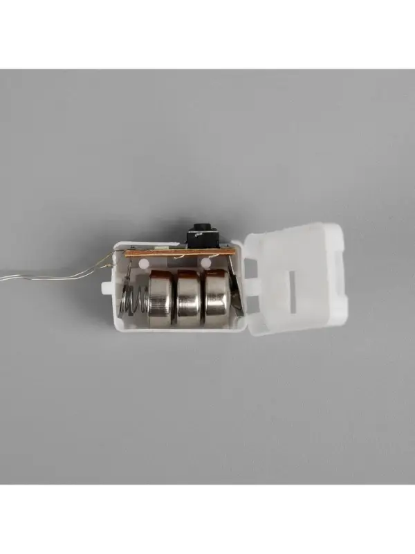 Гирлянда &laquo;Нить&raquo; 2 м роса, IP20, серебристая нить, 20 LED, 3 режима, батарейки AG13&times;3 (в комплекте), свечение мульти