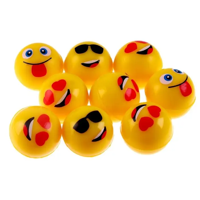 Мяч каучуковый «Смайлики», 3,2 см Мяч каучуковый «Смайлики», 3,2 см