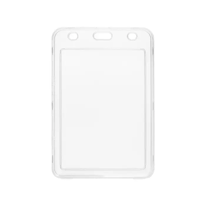 Бейдж вертикальный, внешний размер 132&times;89 мм, внутренний размер 105&times;74 мм, пластик прозрачный