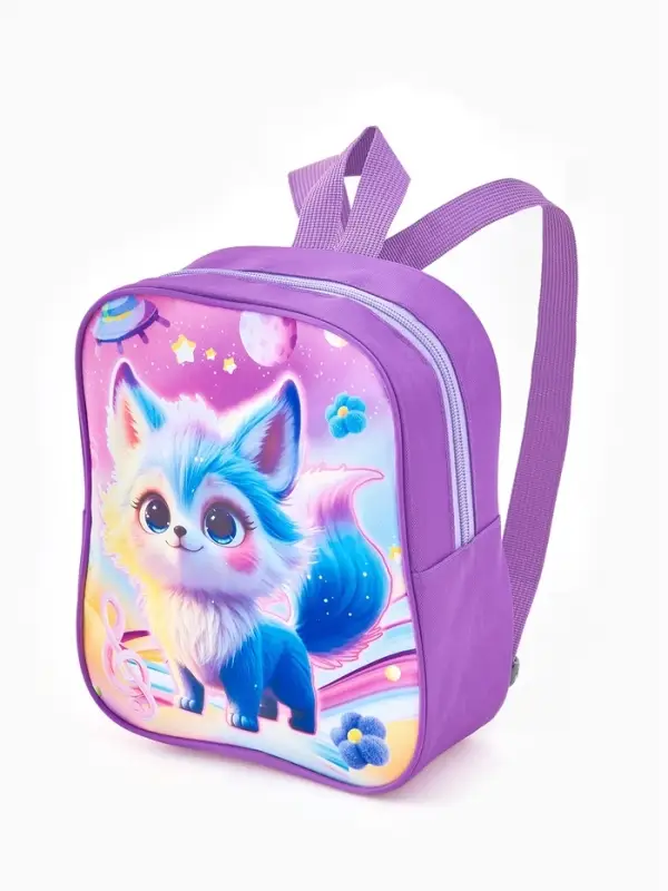 Рюкзак детский 20,5*9*24, отд на молнии, собака сиреневый