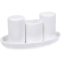 Набор для специй Chan Wave Classic 3пр/наб овал. фарфор, белый , фк0349