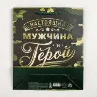 Пакет подарочный ламинированный, упаковка, &laquo;С 23 февраля&raquo;, ML 23&times;27&times;11.5 см