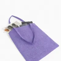 Сумка - шоппер, без застёжки, однотонная, 33&times;0.5&times;38 см, сиреневая