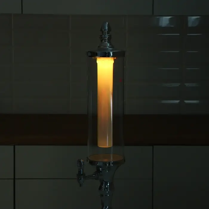 Башня пивная &laquo;Петронас&raquo;, 3 л, колба для льда, с подсветкой, 2 батарейки AG3, пластик, металлик