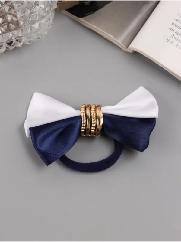 Резинка для волос бант «Школьница», двойной, 8.5 см, МИКС