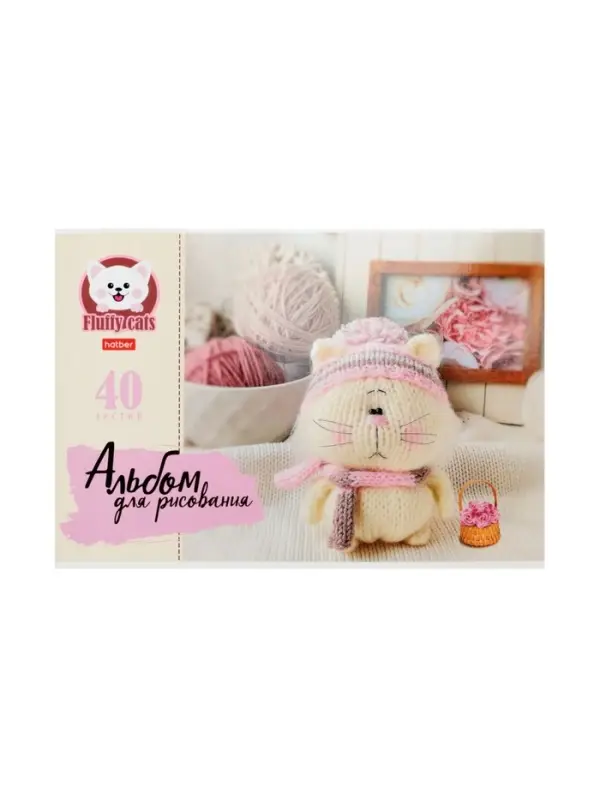 Альбом для рисования А4, 40 листов, на скобе, Hatber «Уютные котики» МИКС Альбом для рисования А4, 40 листов, на скобе, Hatber «Уютные котики» МИКС