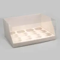 Коробка для 12 капкейков белая, 31&times;24&times;14 см