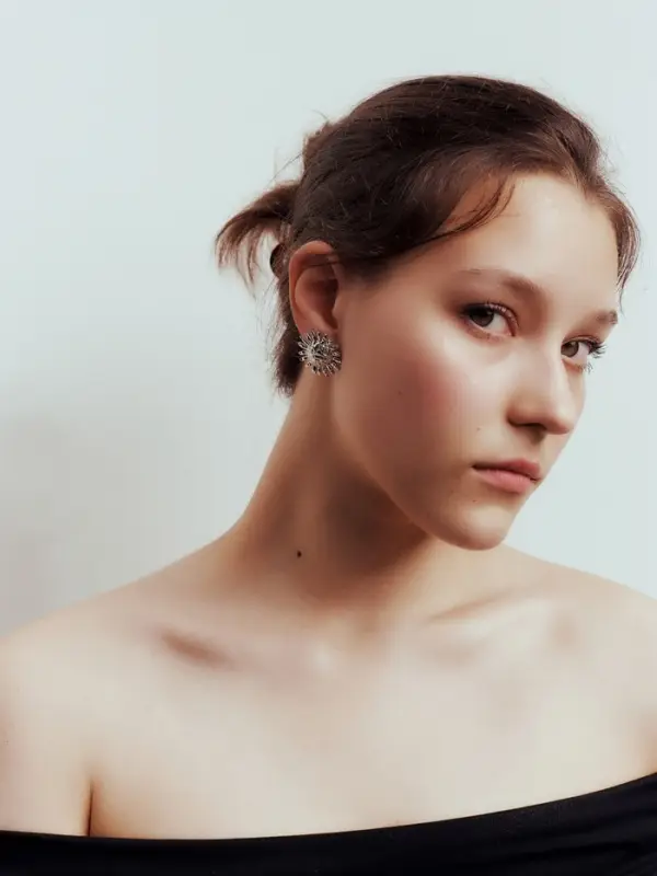 Серьги &laquo;Солнце&raquo;, цвет серебро