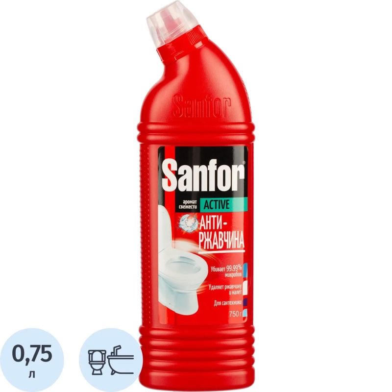 Средство для сантехники SANFOR active антиржавчина 750гр